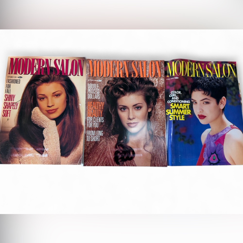 Vintage 1994 Modern Salon Magazine Lot of 3 Hair Beauty Editorial Salon